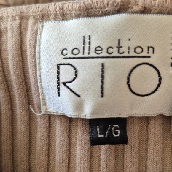 Womens Rio Collection Ribbed Zip Front Hoodie Sweater Size Large - Picture 4 of 5
